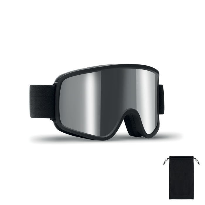 NISEKO - Gafas de esquí UV400 con lente espejada y montura de TPU, incluidas cinta de nylon y funda.
