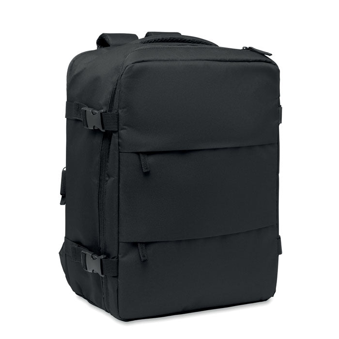 ASPEN - Mochila cabina extensible 20L en color negro, diseño moderno y funcional.