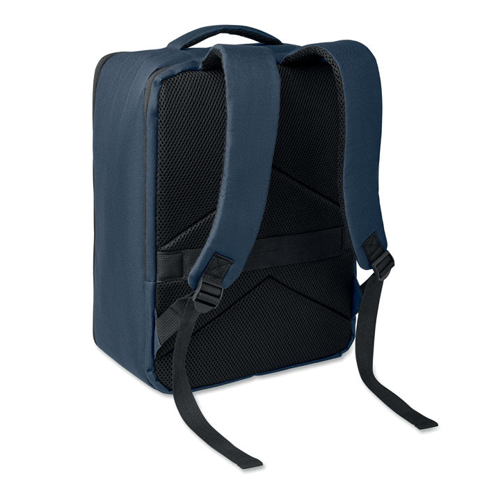CITYFLOW - Mochila RPET y bolsa vacío 18L vista trasera con correas acolchadas y diseño ergonómico.