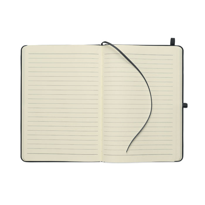 ARCOPEN - Set libreta A5 PU y boligrafo, interior de libreta A5 con páginas rayadas y cinta marcapáginas.
