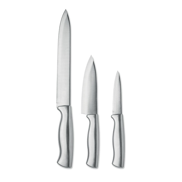 COCINERO - Juego de cuchillos  3 piezas: set de cuchillos de acero inoxidable con mango ergonómico.