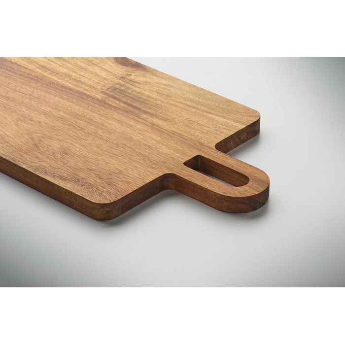 ASTI - Tabla de cortar de acacia de madera con asa, ideal para preparar y presentar alimentos.