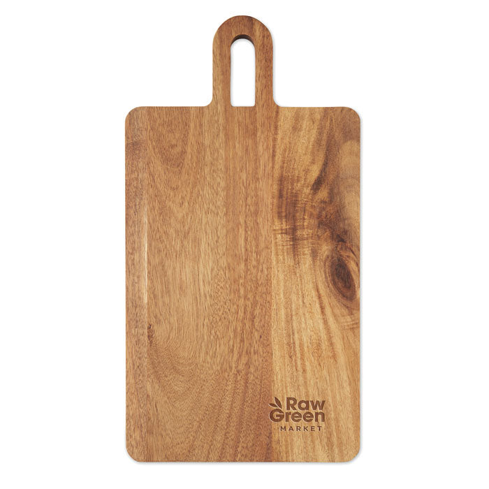 ASTI - Tabla de cortar de acacia, resistente y versátil, ideal para preparar y presentar alimentos.