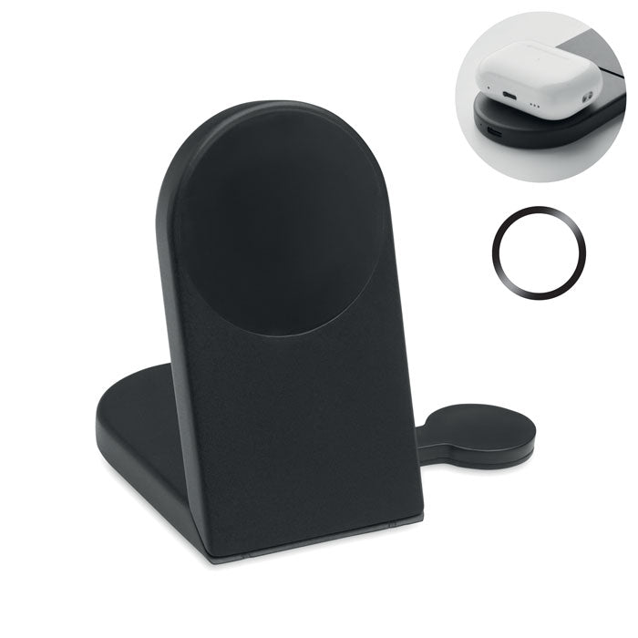 ELASTI - Cargador plegable de 15 W, base de carga inalámbrica magnética en color negro.