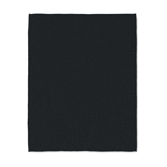 AGRADABLE - Juego de manta polar y 2 tazas. Manta de microforro polar negra de 127 x 152 cm.