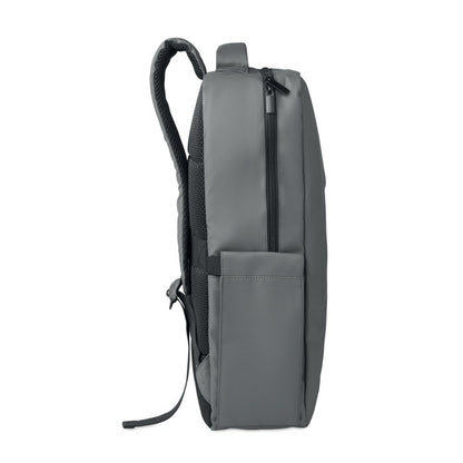 Mochila para portátil de 15 pulgadas en RPET verde oliva, vista frontal