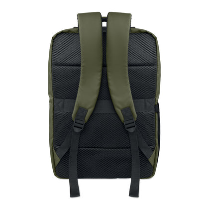 Mochila para portátil de 15 pulgadas en RPET azul marino, vista frontal