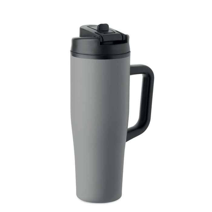 ATLANTA - Vaso de doble pared 900 ml en acero inoxidable, tapa 2 en 1 y asa ergonómica.