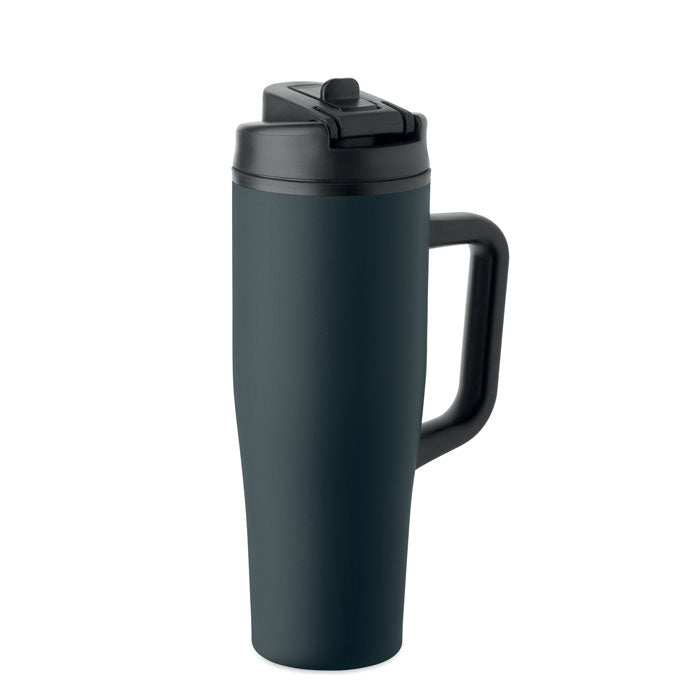 ATLANTA - Vaso de doble pared 900 ml en acero inoxidable reciclado y tapa 2 en 1.