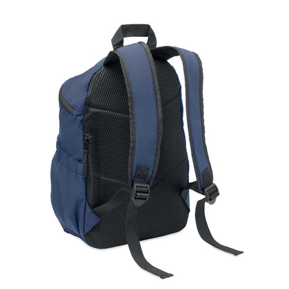 Mochila azul vista lateral