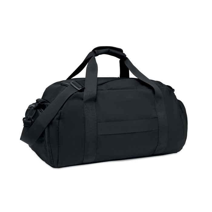 ELEVA - Bolsa de deporte urbana 20L en color negro, bolsa de deporte con asa y bandolera desmontable.