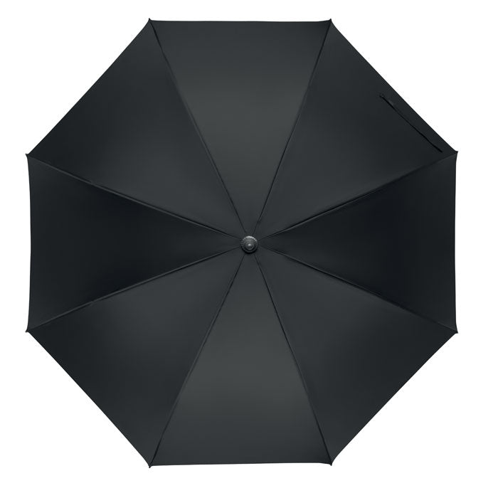 Paraguas automático de 27 pulgadas en color negro, diseño resistente al viento y fácil apertura.