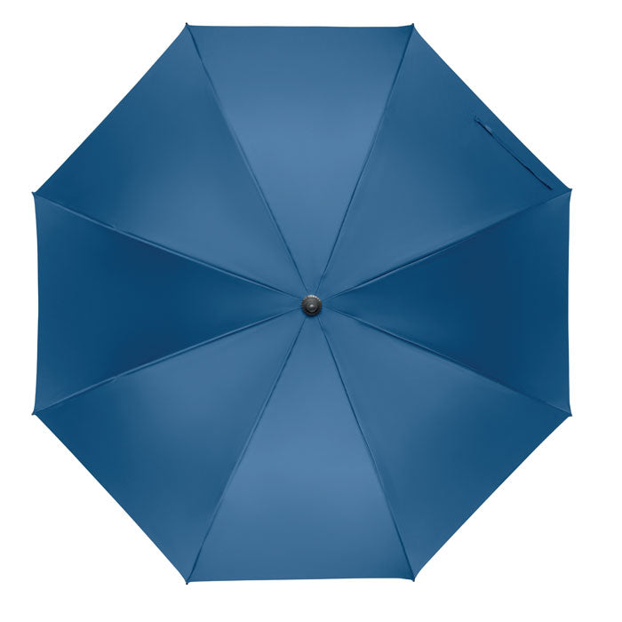 Paraguas automático de 27 pulgadas color azul, con diseño elegante y apertura automática para mayor comodidad.