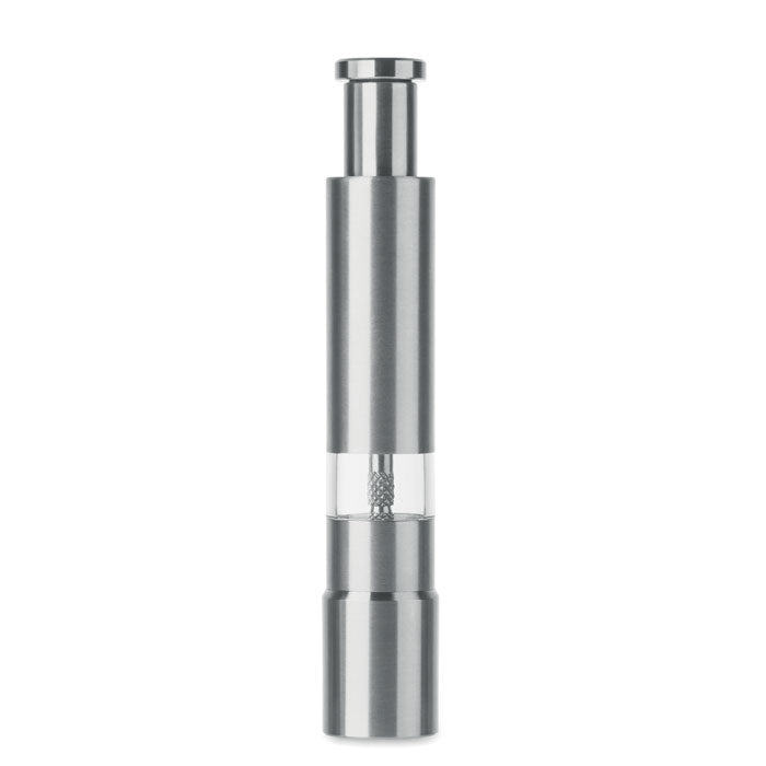 PRESSY - Triturador de sal o pimienta con diseño elegante en acero inoxidable y acrílico.