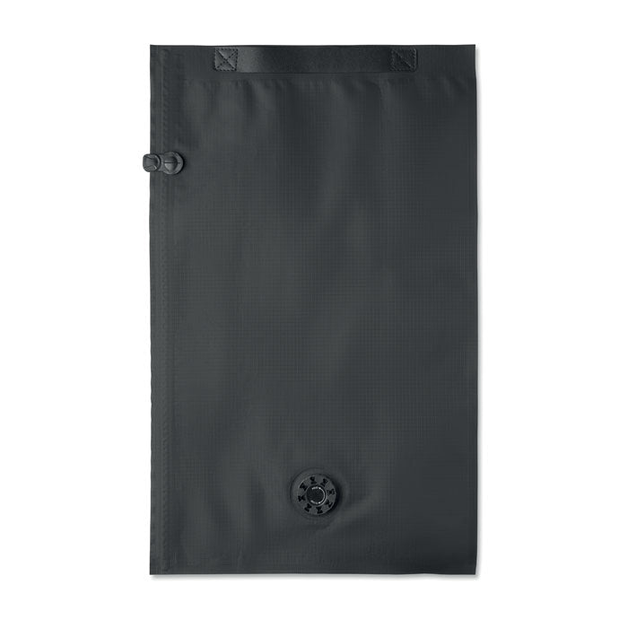 Bolsa de vacío de viaje 10L color negro, con válvula unidireccional y cierre hermético.
