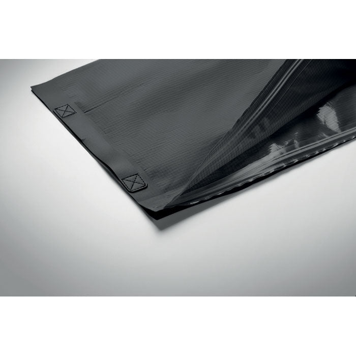 Bolsa de vacío de viaje 10L, detalle del material y cierre de la bolsa de compresión al vacío.