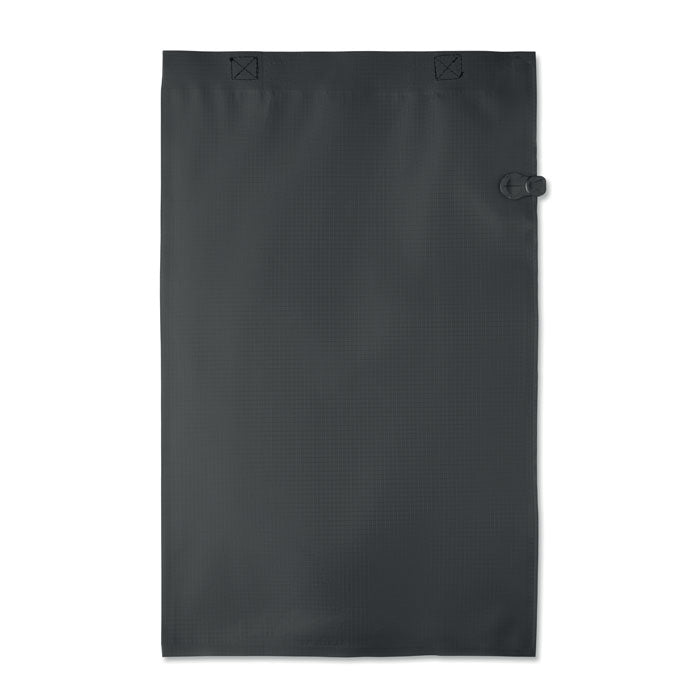 Bolsa de vacío de viaje 10L, compresión al vacío en poliéster, cierre hermético y asa superior.
