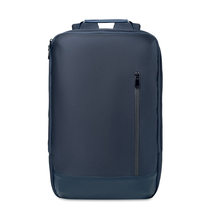 BOSTON - Mochila jacquard portátil 15" en color azul, con cremallera y diseño moderno y funcional.