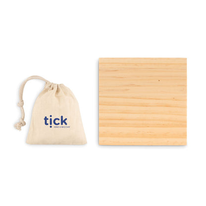 Juego de viaje de parchís de madera con saquito de algodón personalizada con logo