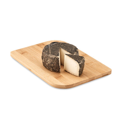 Tabla de cortar de madera de bambú con cuña de queso