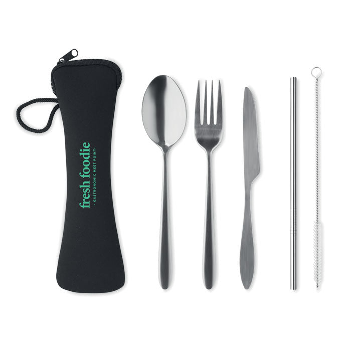 5 SERVICE - Set cubiertos acero inoxidable - Regalos Corporativos Personalizados · Clap Comunicacion