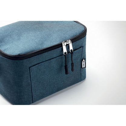 Bolsa nevera  verde con cierre cremallera y bolsillo exterior con asa bandolera