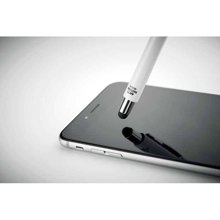 BLANQUITO CLEAN - Boligrafo stylus antibacterial - Regalos Corporativos Personalizados · Clap Comunicacion