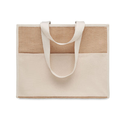 Bolsa de playa de algodón grueso y yute