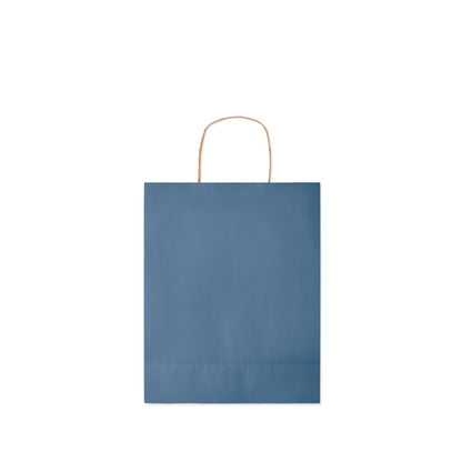Bolsa rectangular mediana de papel azul