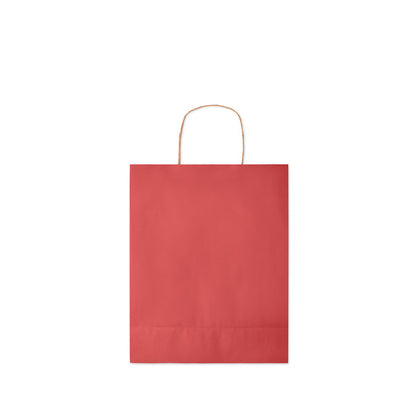 Bolsa rectangular mediana de papel roja