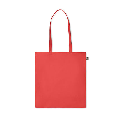 Tote bag roja de algodón con asas largas 