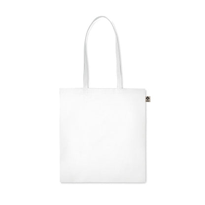 Bolsa de la compra de algodón orgánico color blanco