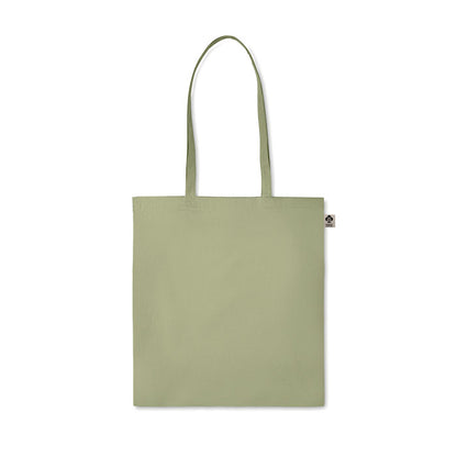Tote bag verde caqui con asas largas 