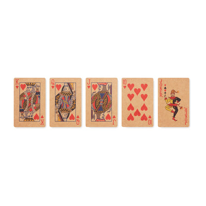 5 cartas de  cartón kraf de baraja francesa