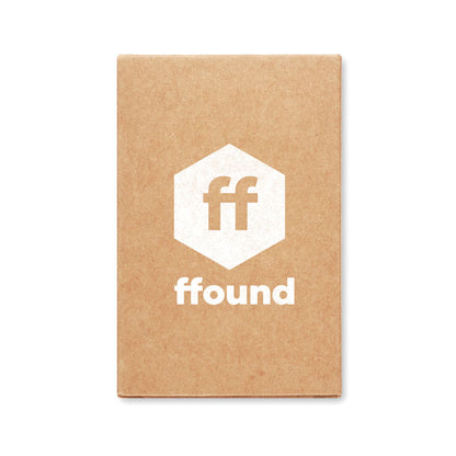 Caja de cartón de baraja con logo impreso en blanco