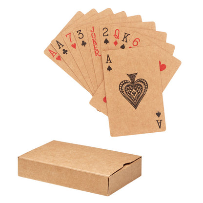 Baraja de cartas francesa en cartón kraf con caja