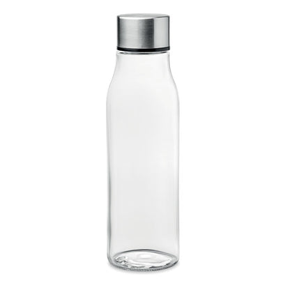Botella de cristal con tapa de acero