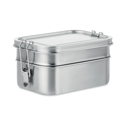 Fiambrera de aluminio con dos compartimentos independientes