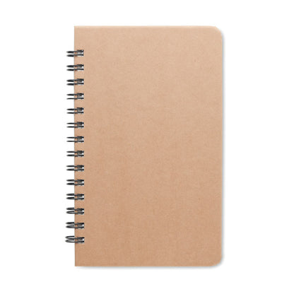 Cuaderno abierto con hoja negra