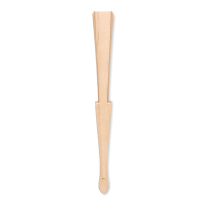 Abanico de corcho natural y madera plegado
