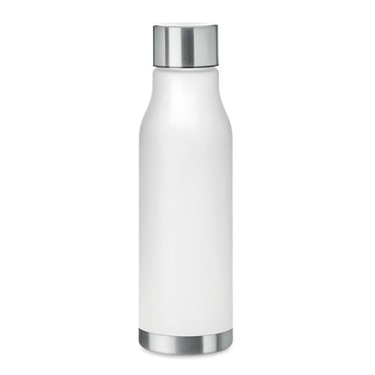 Botella blanca de plástico translúcido 