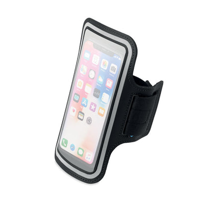  Brazalete ajustable de neopreno para móvil con ventana transparente
