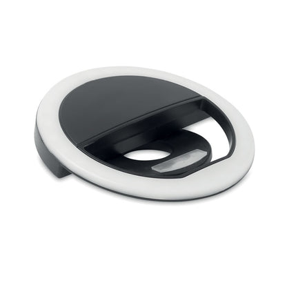 Anillo de luz LED de 8 cm para selfies con 3 niveles de brillo ajustable