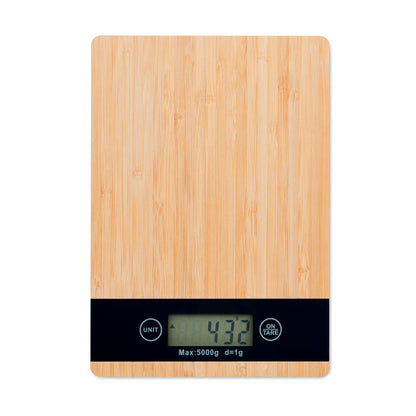 Báscula de madera digital de cocina