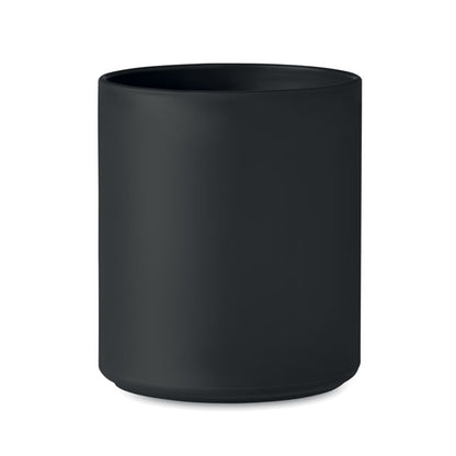 Mug negra de plástico