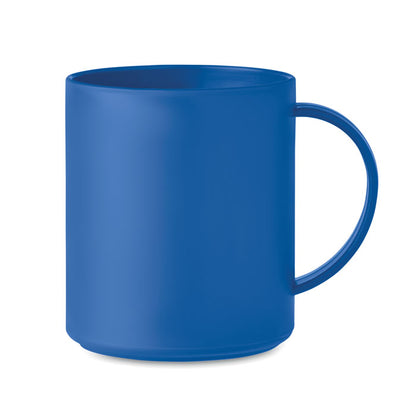 Taza de plástico azul