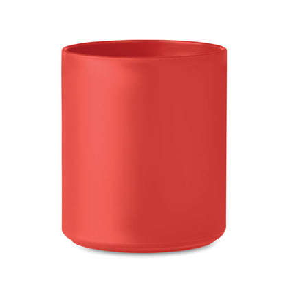 Mug roja de plástico