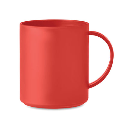 Taza de plástico roja
