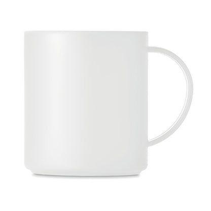 Taza de desayuno blanca
