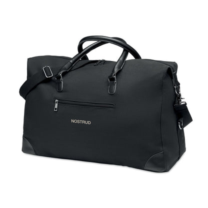 Bolsa negra de fin de semana personalizada con logotipo